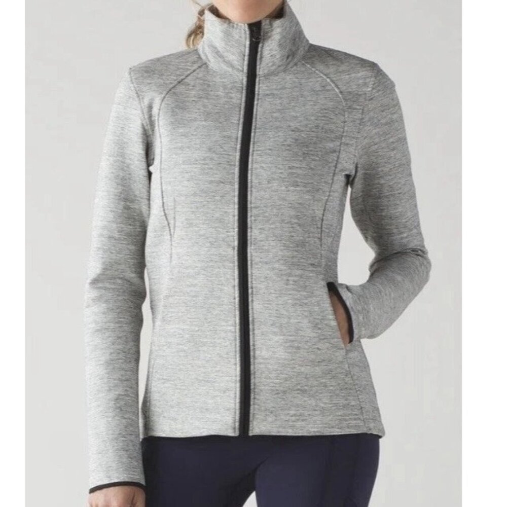 Lululemon women's Insculpt jacket grey 4 *has flaws*